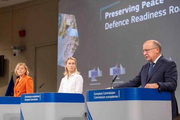 Press conference by Henna Virkkunen, Kaja Kallas, Vice-Presidents of the European Commission, and Andrius Kubilius, European Commissioner, on the Defence Readiness Roadmap 2030
