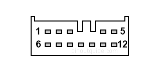 12 pin Toyota 90980-10803 plug connector view and layout