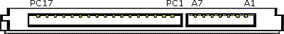 17 pin CFAST connector view and layout