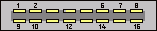 16 pin Sharp GX10 cell phone proprietary connector view and layout