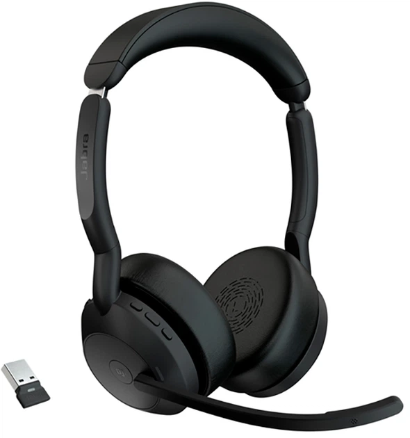 Słuchawki Jabra Evolve2 55 Link380c MS Stereo USB-A Black (25599-999-999) - Zdjęcie 1 Słuchawki Jabra Evolve2 55 Link380c MS Stereo USB-A Black (25599-999-999) - obraz 1