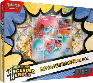 Zestaw kart Pokemon TCG: Mega Evolution - Ascended Heroes - Mega Feraligatr ex Box (196214132153) Zestaw kart Pokemon TCG: Mega Evolution - Ascended Heroes - Mega Feraligatr ex Box (196214132153)