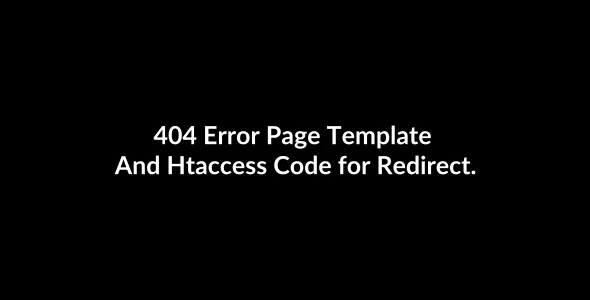 Modern 404 HTML Template with Redirect Rules Modern 404 HTML Template with Redirect Rules - buy online | Digital Service Market