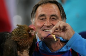 France supporter and chicken