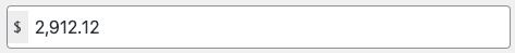 Currency input field