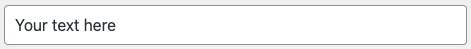 Text input field