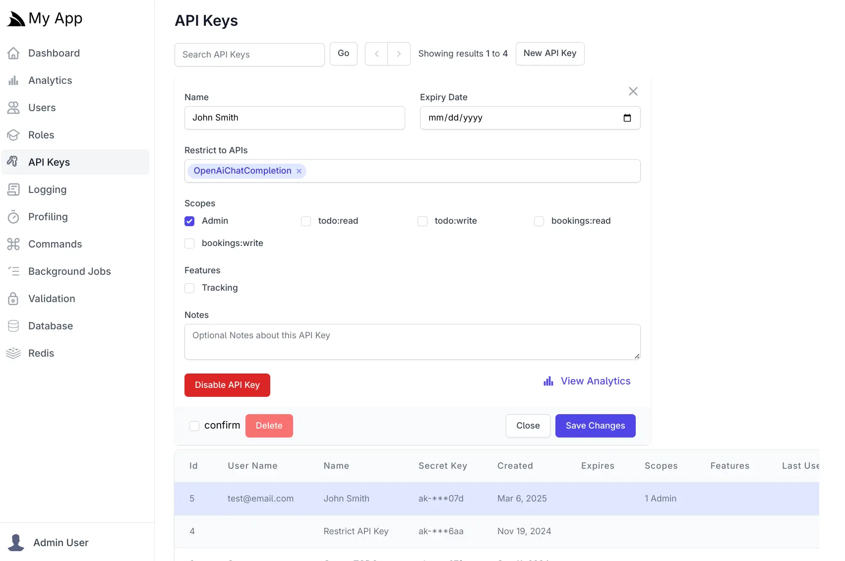 API Keys