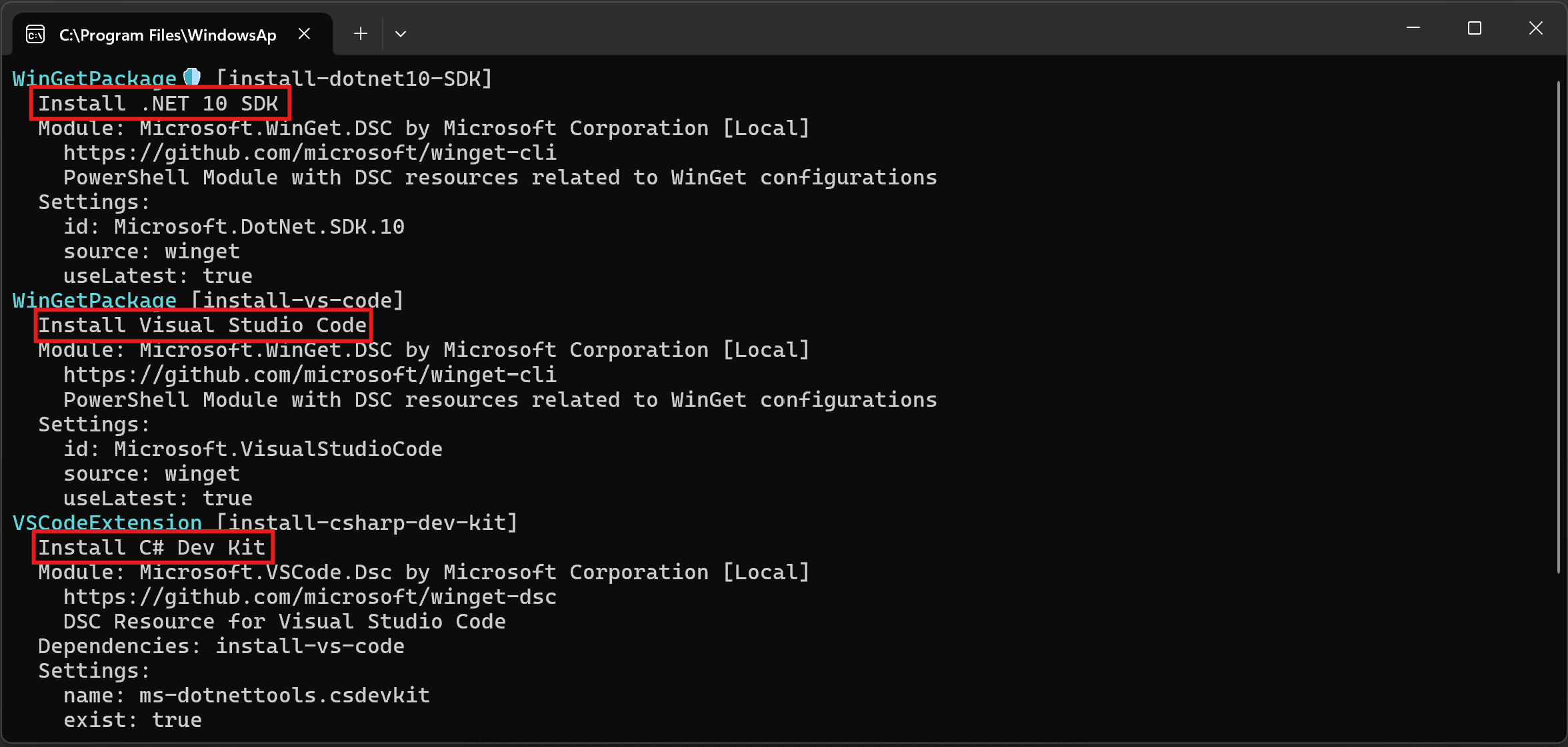 Dotnet sdk, vscode, and csharp devkit installation