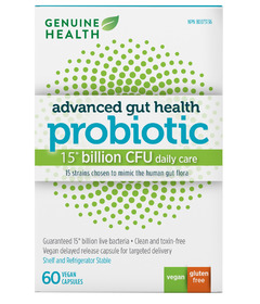 Genuine Health Advanced Gut Health Probiotic 15 Billion CFUs