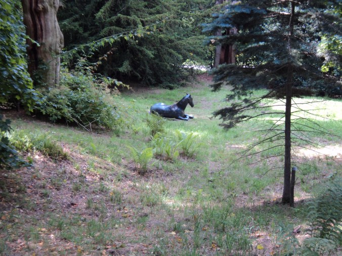 And believe it or not, the horse in the distance is also a statue