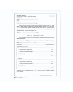 IX-83/A POTVRDA O IMOVNOM STANJU Arak, 21 x 29,7 cm