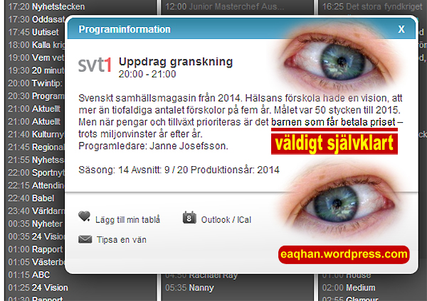 På TV strax