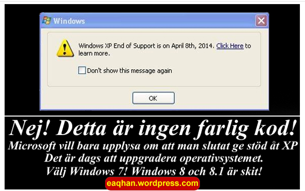XP utan support