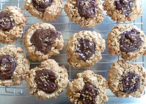 Oatmeal Walnut Fudge Cookies