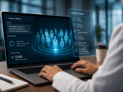 AI HCP targeting platform building a healthcare professional audience from clinical criteria and specialty data