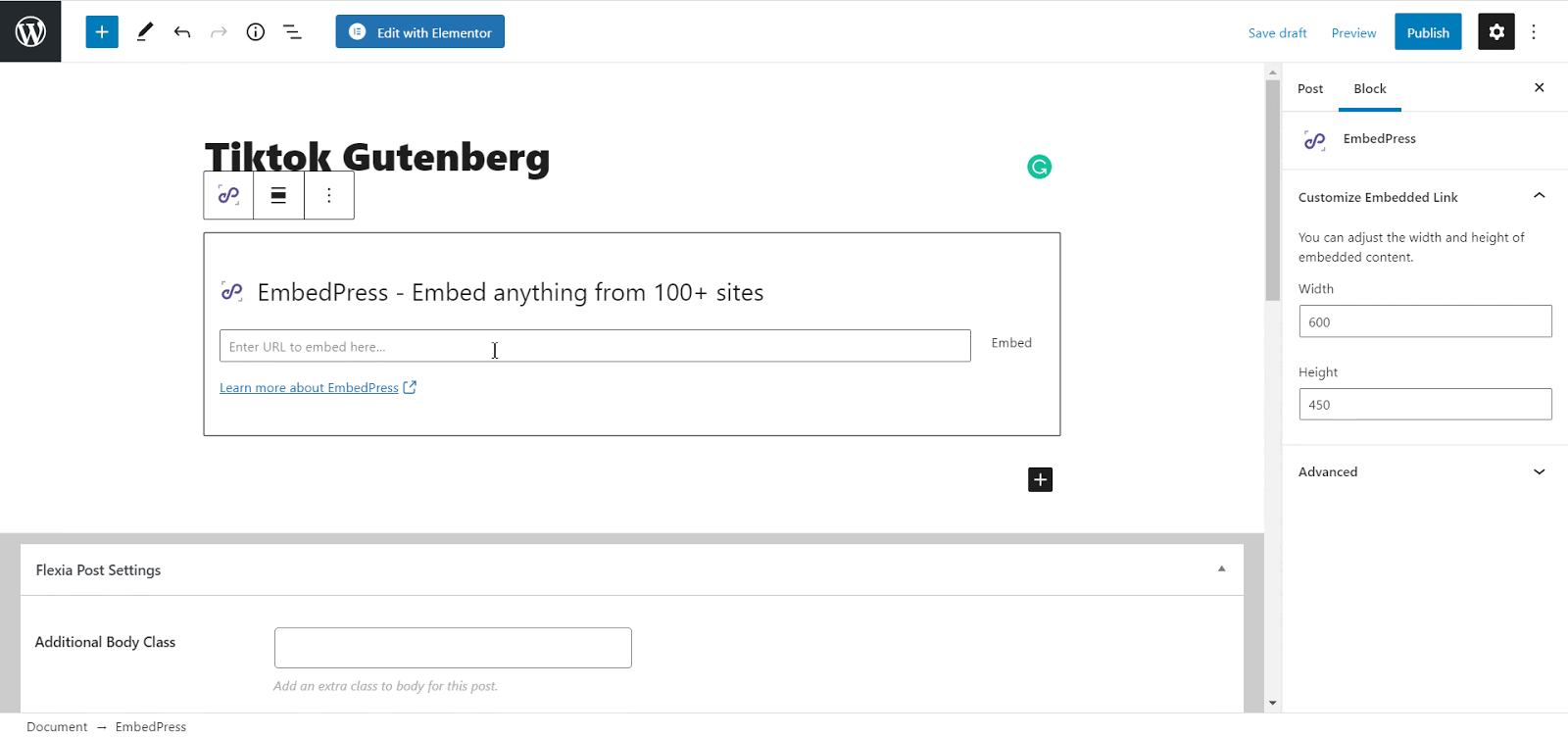 How To Embed TikTok In WordPress With EmbedPress 6 Embed TikTok