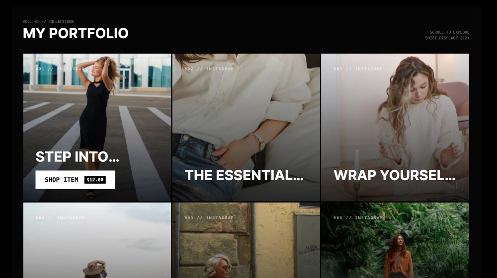 Widget Portfolio Instagram