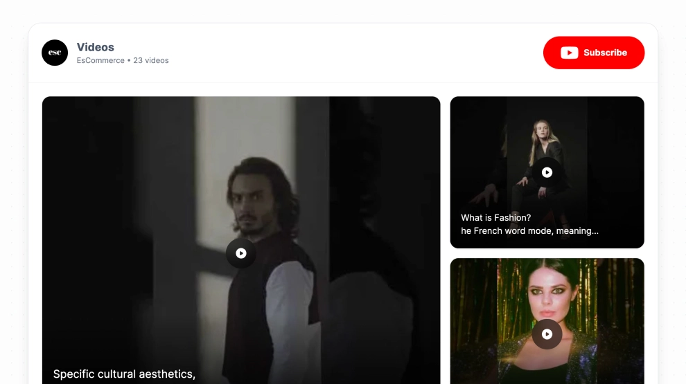 Widget Collage Vidéo YouTube