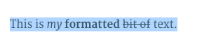 image of formatted text
