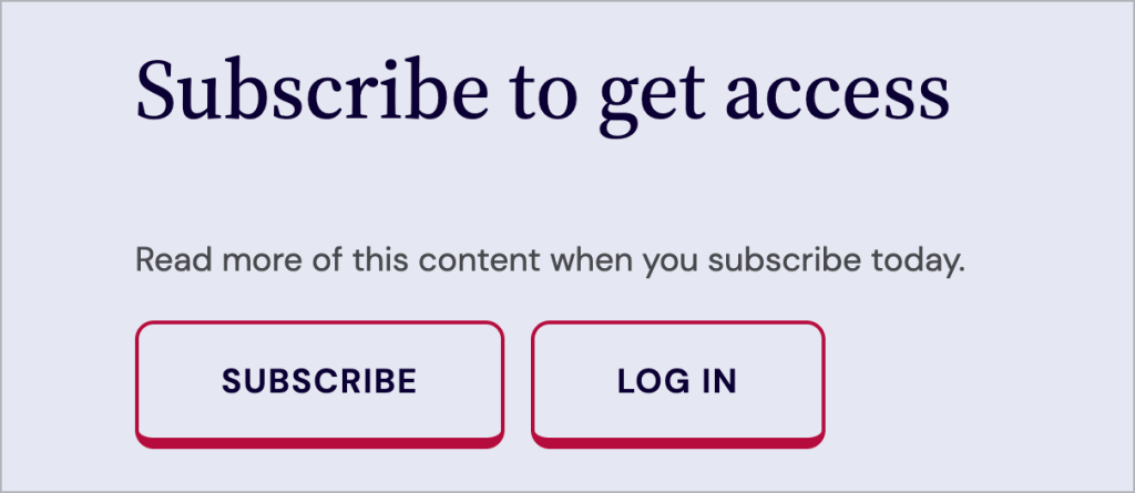 طريقة عرض المشتركين على مكوّن المحتوى المدفوع.