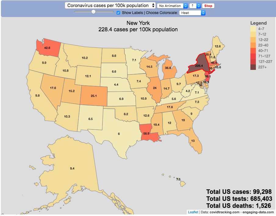 US Coronavirus Map
