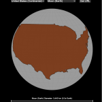 Countries Mapped onto Solar System Bodies