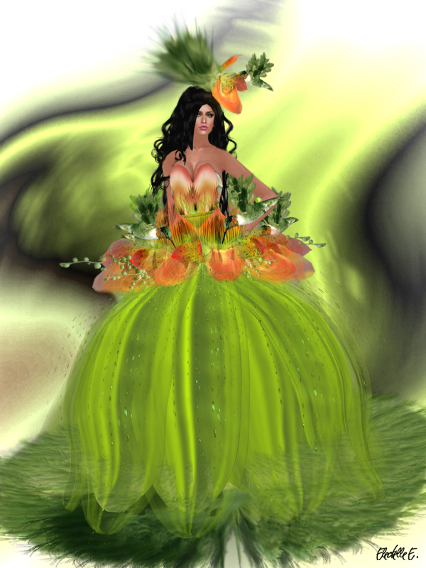 Fellini Couture Orchid Gown 2