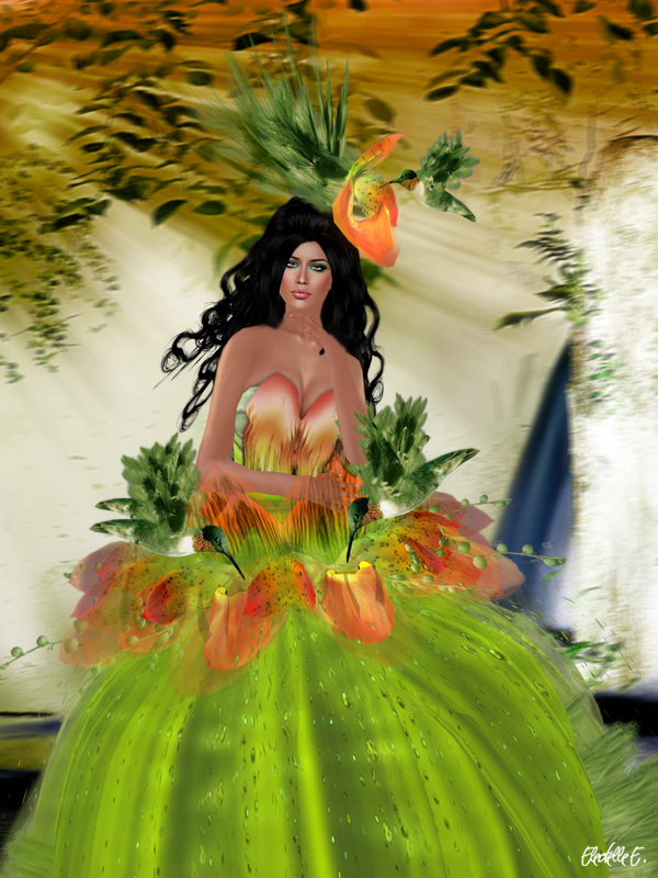 Fellini Couture Orchid Gown