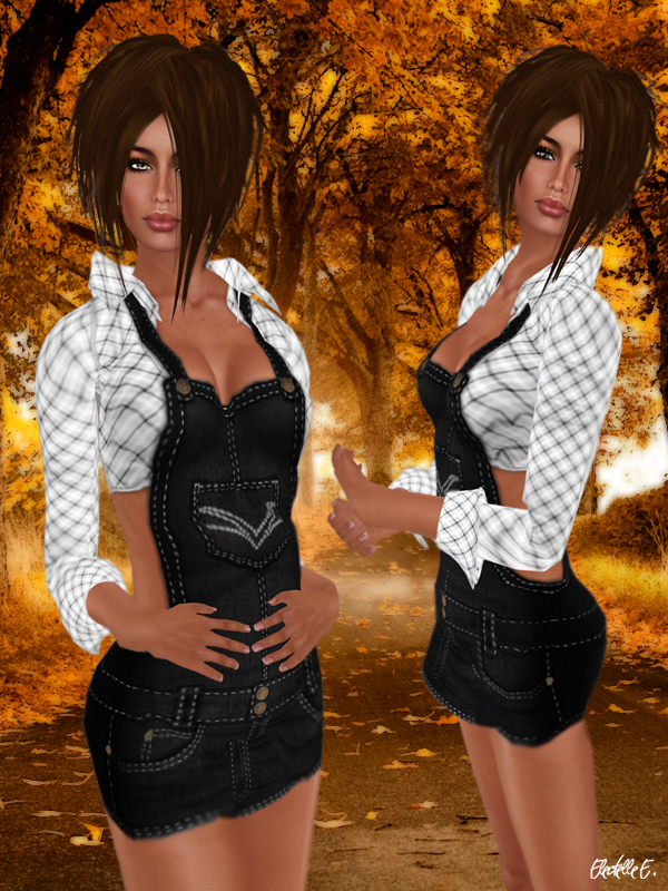 Gawk ! Black Stitched jeans Mini Dress