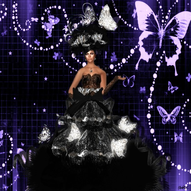 Fellini madame Gown wh bl
