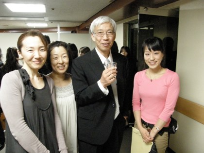 Doshu and the girls Doshu and the some of the women of morning class