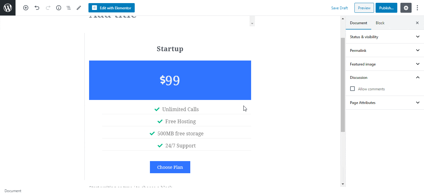 EB Pricing Table 3 EB Pricing Table