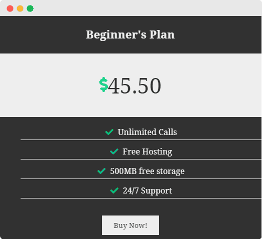 EB Pricing Table 5 EB Pricing Table