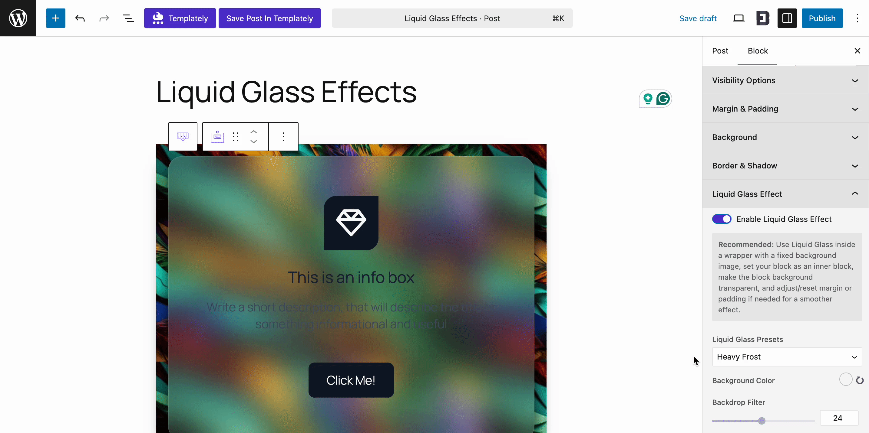 EB Liquid Glass Effect 2 Customization in EB Liquid Glass Effects