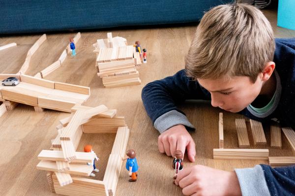 A child playing at home