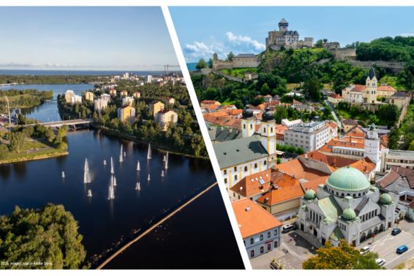 Views of Oulu and Trenčín