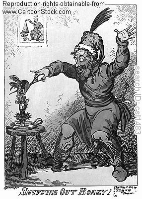 Napoleonic Wars propaganda cartoon of a Frenchman Napoleonic Wars propaganda cartoon of a Frenchman