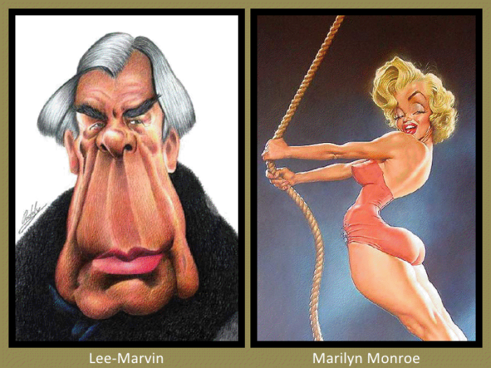Lee Marvin and Marilyn Monroe