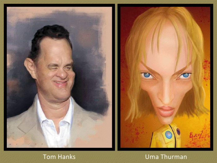 Tom Hanks and Uma Thurman