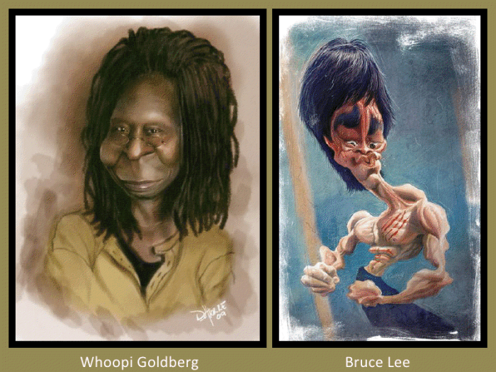 Whoopi Goldberg and Bruce Lee