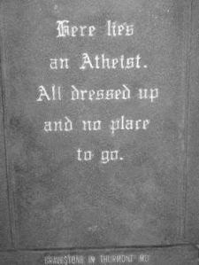 an atheist's tomb
