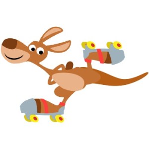 cartoon_skating_kangaroo