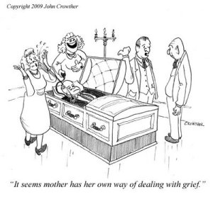 Cartoon funeral
