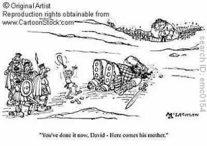 David Goliath cartoon
