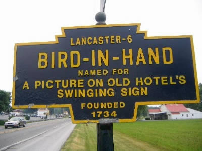 Silly place names - Bird-In-Hand