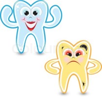 brown tooth white tooth