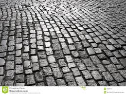 Manhattan, New York cobblestone street