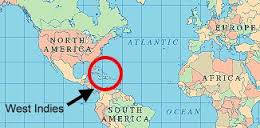 map West Indies