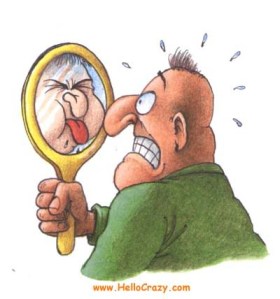Looking In Mirror