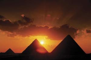 three pyramids in Giza